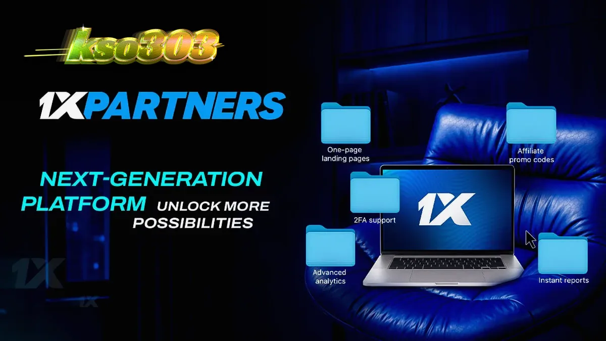 Tampilan antarmuka dasbor afiliasi 1xPartners yang diperbarui